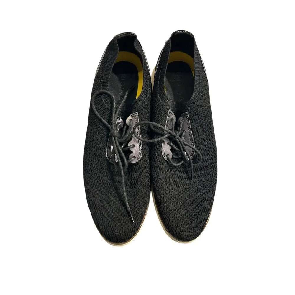 Cole Haan Original Grand Men Black Knit Wingtip‎ Oxford Shoes W22402 Size 8B